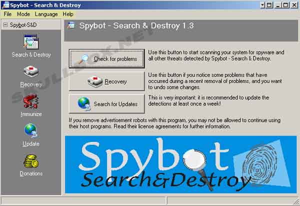 spybot search and destroy not responding